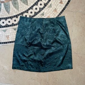 Green Satin Skirt